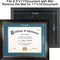 11x14 Diploma Frame with Mat for 8.5x11 Certificate, Document Frame with Navy Over Gold Acid-free Mats & Tempered Glass, Tabletop or Wall Mount, 2 Pack, Walnut/Blue